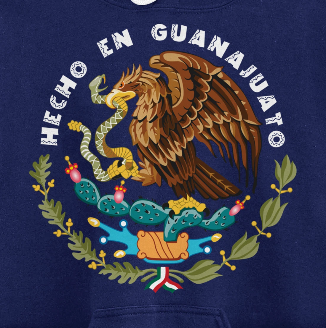 Hecho En Guanajuato Mexico Escudo Aguila Mexican Eagle Flag Pullover Hoodie