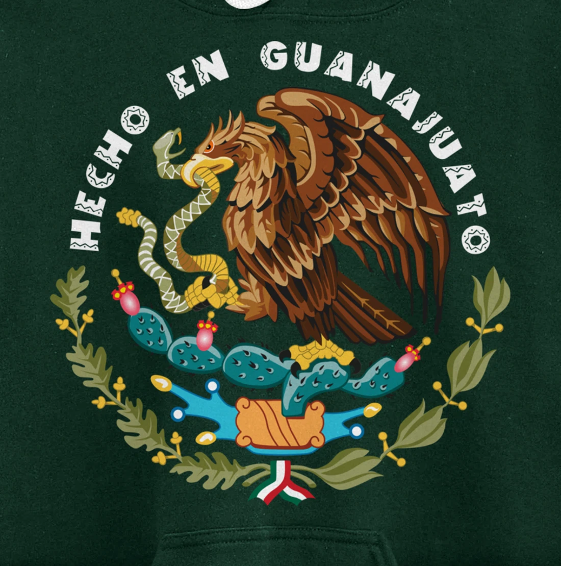 Hecho En Guanajuato Mexico Escudo Aguila Mexican Eagle Flag Pullover Hoodie