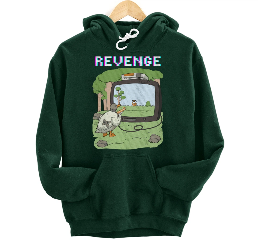 Duck Vintage Video Game Boys Girls Men Women Gamer Pullover Hoodie