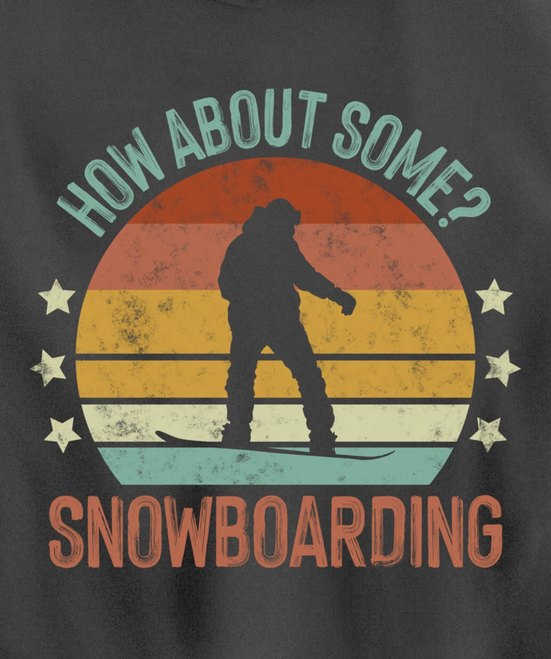 How About Some - Snowboarding Winter Sports Retro Vintage Pullover Hoodie