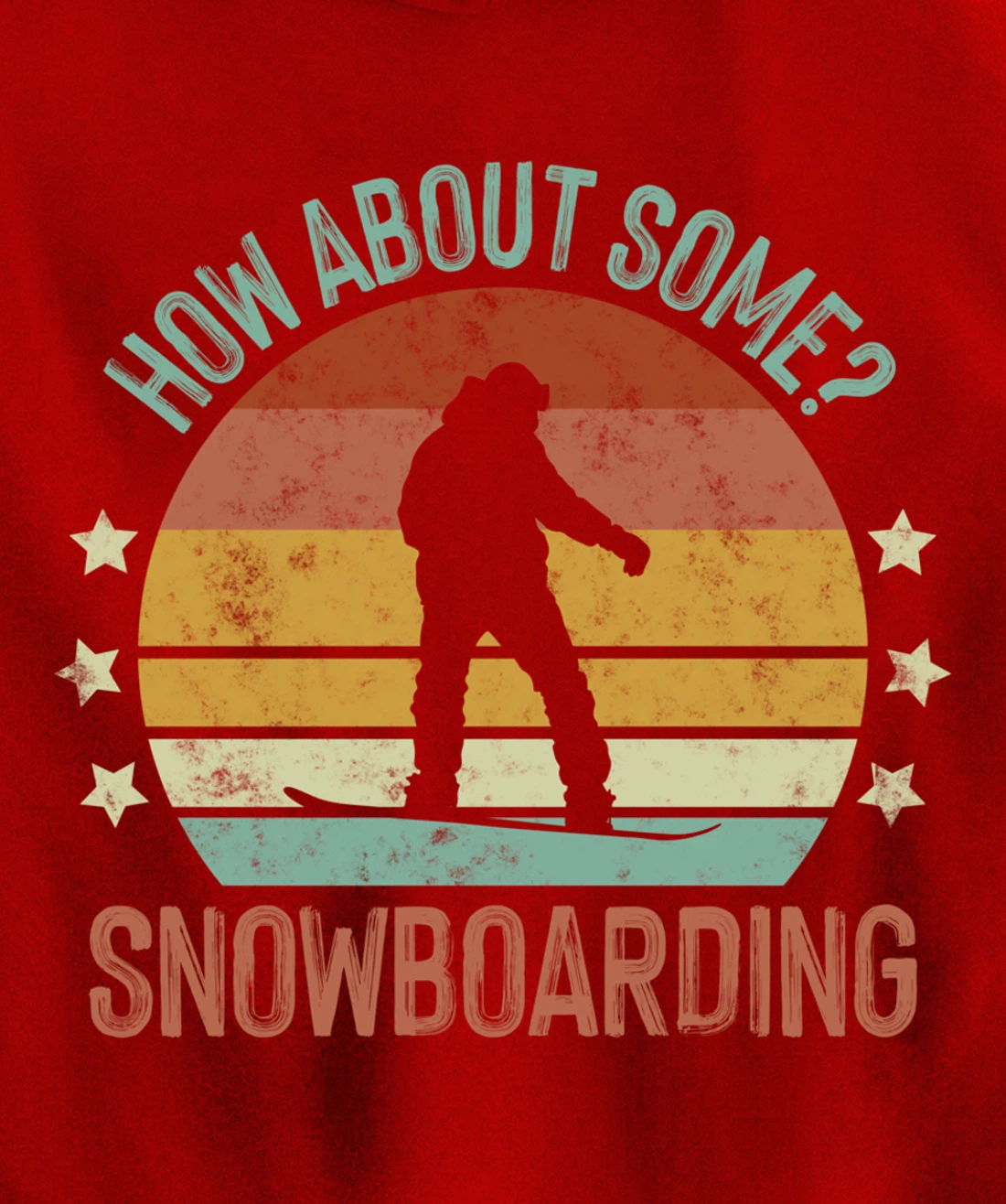 How About Some - Snowboarding Winter Sports Retro Vintage Pullover Hoodie