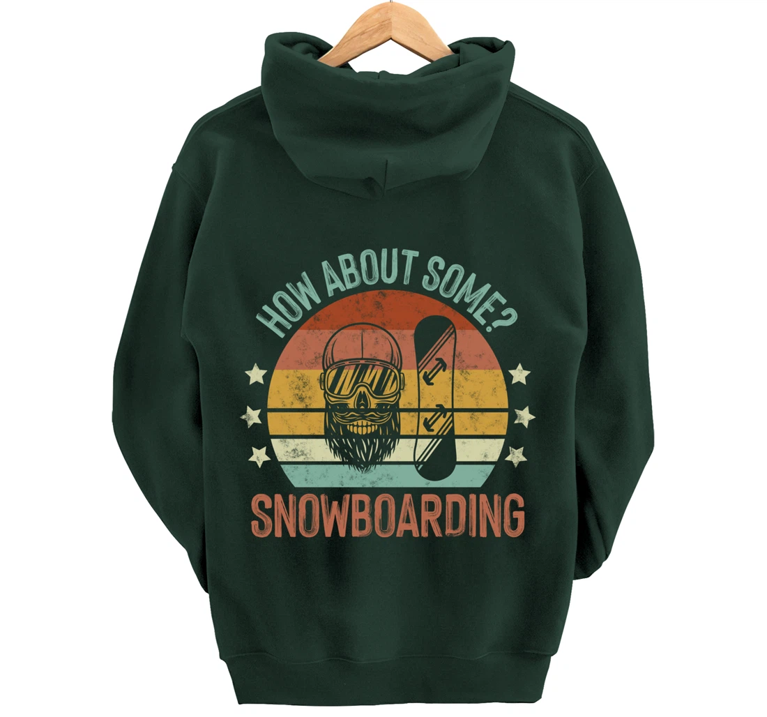 How About Some - Snowboarding Winter Sports Retro Vintage Pullover Hoodie