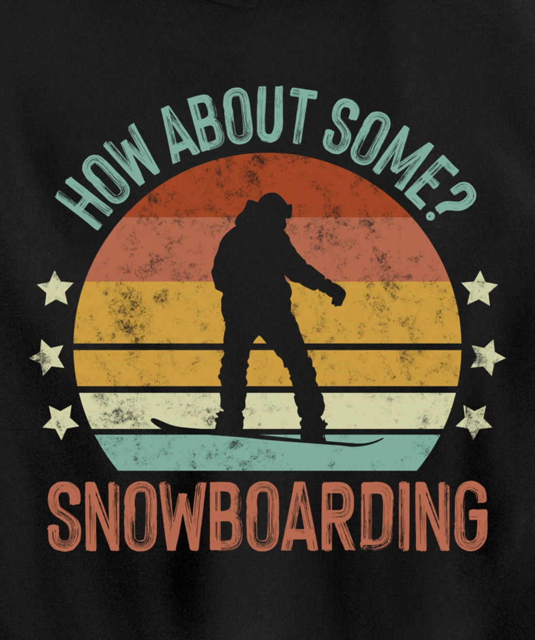 How About Some - Snowboarding Winter Sports Retro Vintage Pullover Hoodie