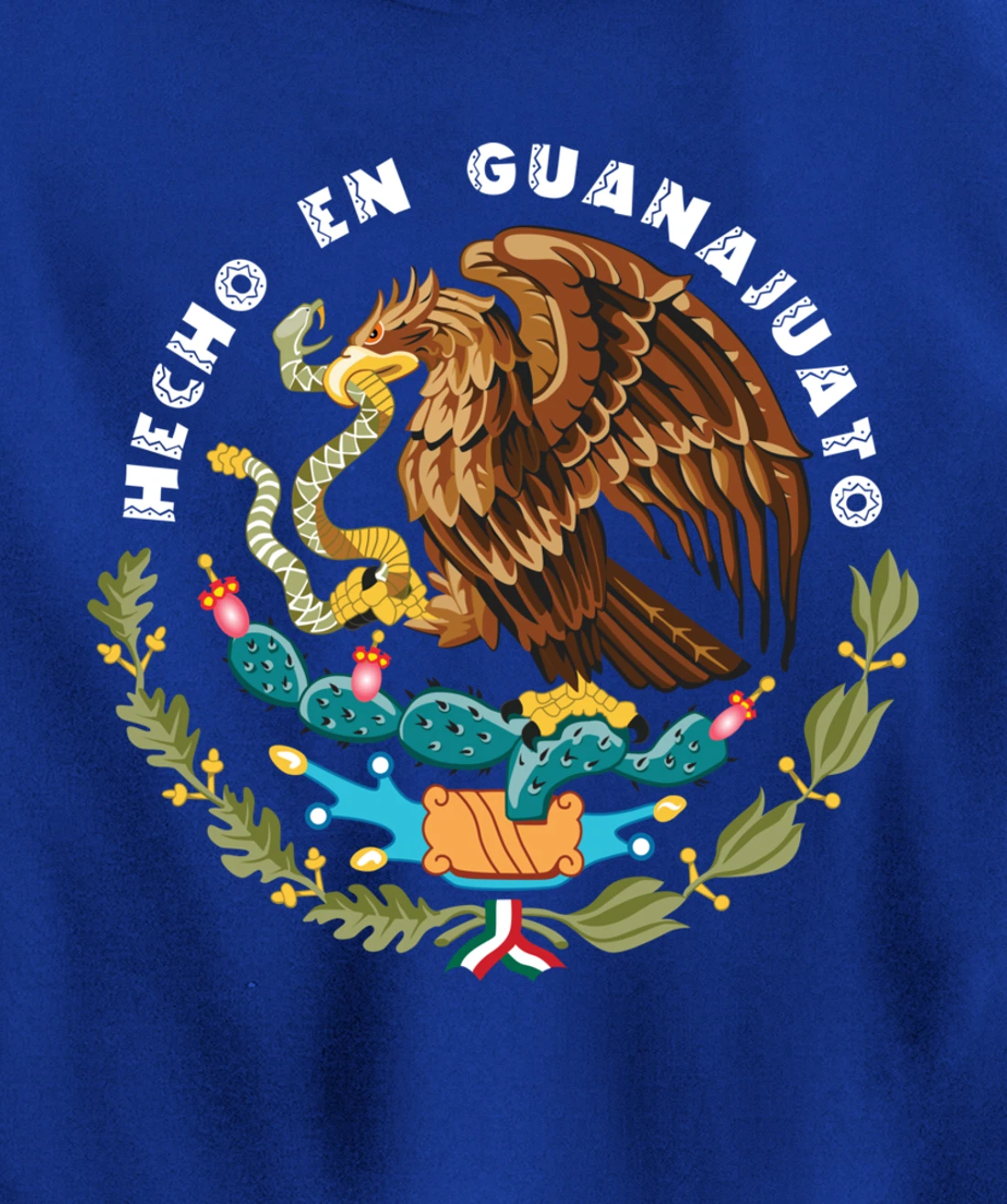 Hecho En Guanajuato Mexico Escudo Aguila Mexican Eagle Flag Pullover Hoodie