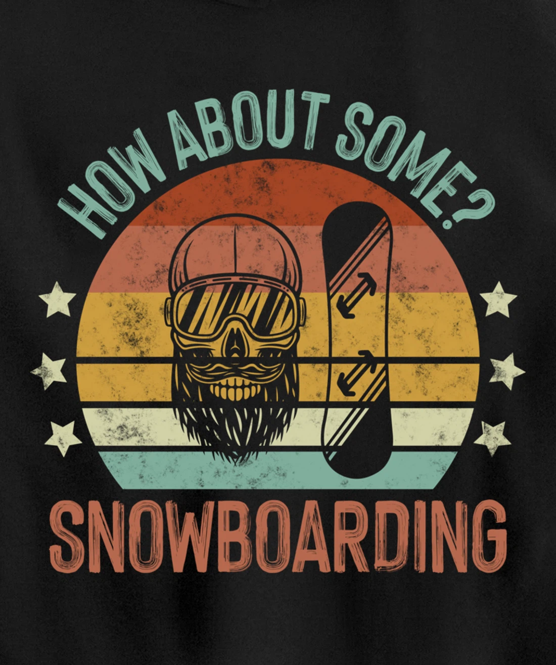 How About Some - Snowboarding Winter Sports Retro Vintage Pullover Hoodie