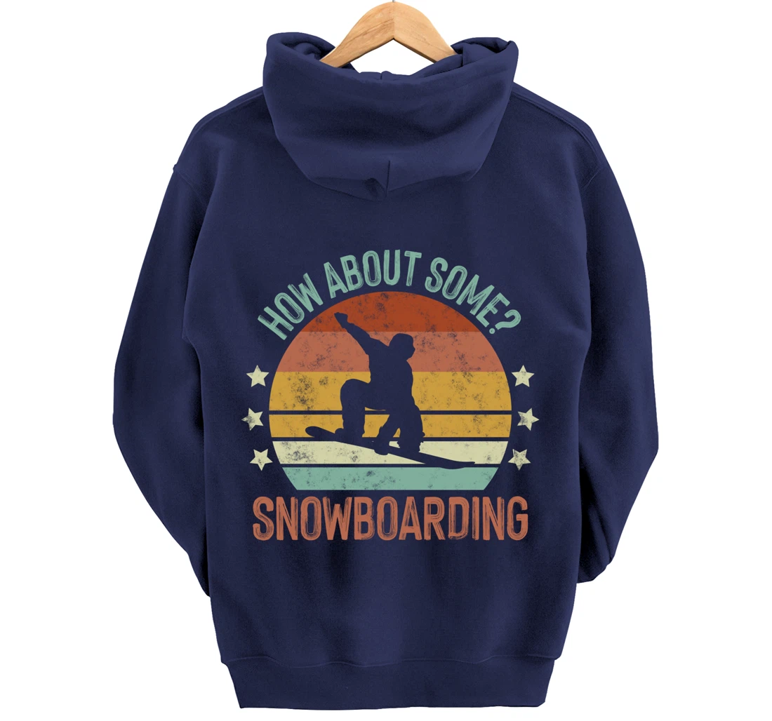 Snowboarding Is My Favorite Season Winter Ice Sports Retro Pullover Hoodie