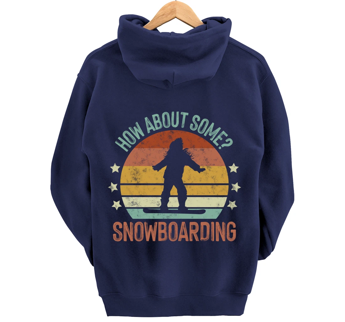 How About Some - Snowboarding Winter Sports Retro Vintage Pullover Hoodie