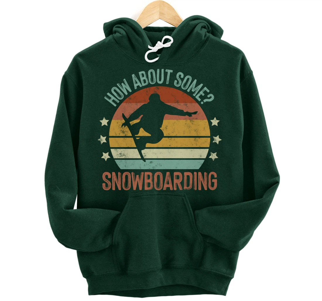 Snowboarding Is My Favorite Season Winter Ice Sports Retro Pullover Hoodie