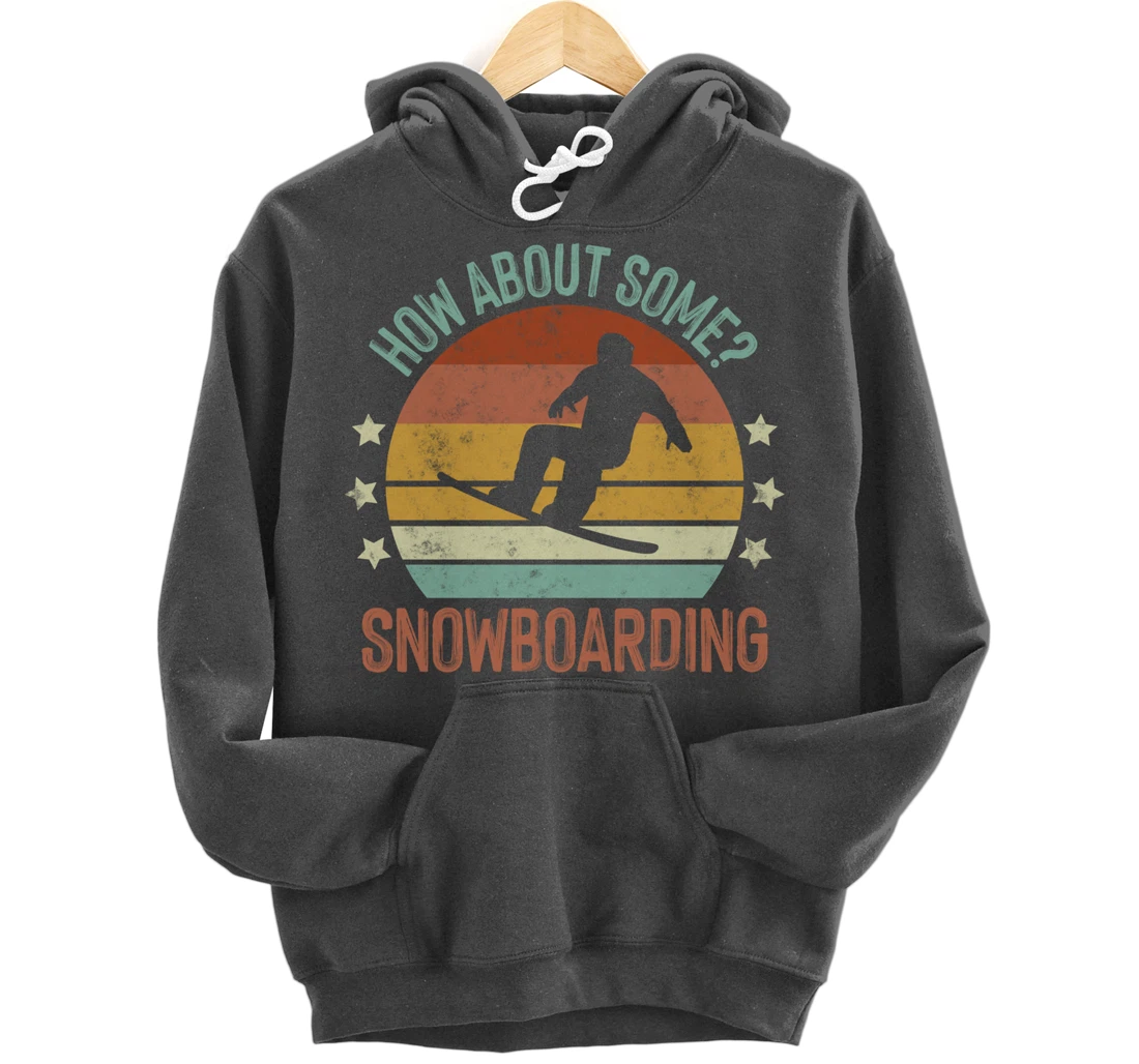 Snowboarding Is My Favorite Season Winter Ice Sports Retro Pullover Hoodie