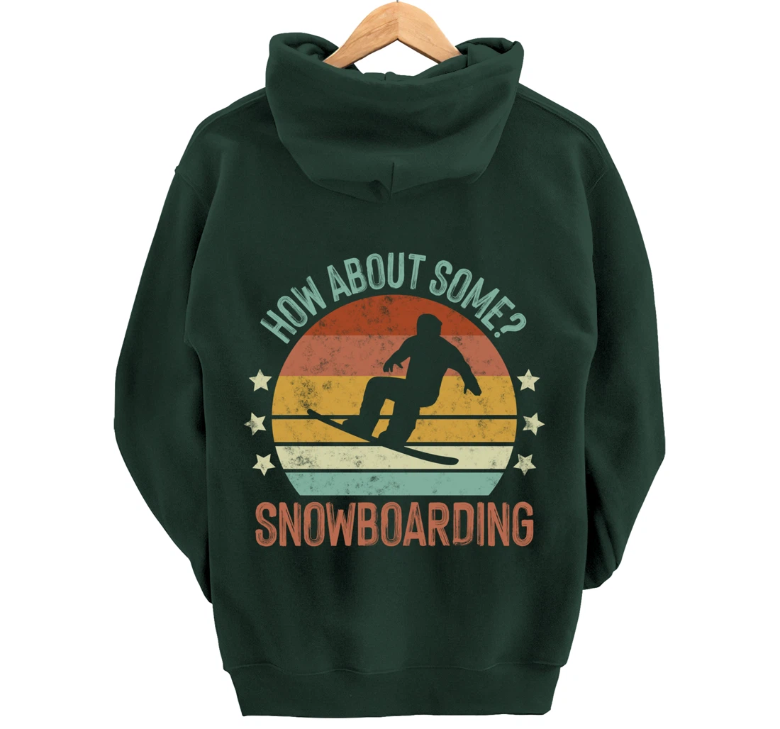 Snowboarding Is My Favorite Season Winter Ice Sports Retro Pullover Hoodie