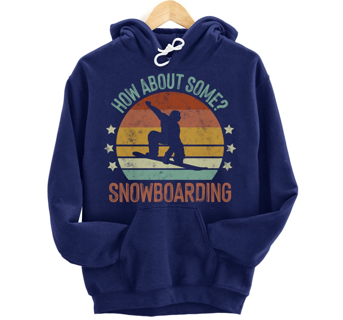 Snowboarding Is My Favorite Season Winter Ice Sports Retro Pullover Hoodie