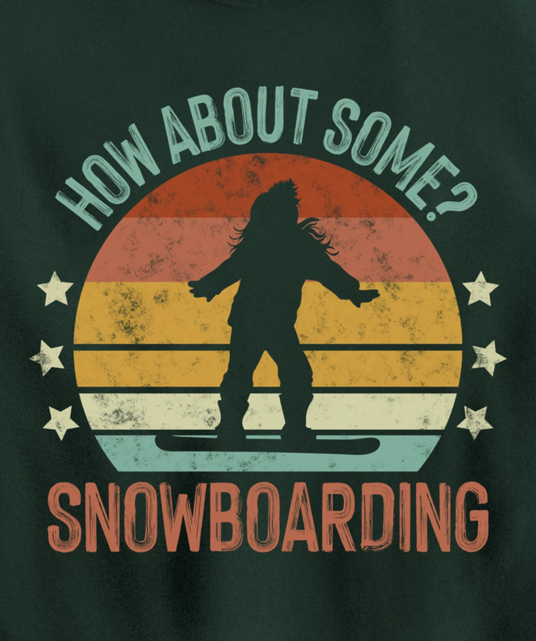 How About Some - Snowboarding Winter Sports Retro Vintage Pullover Hoodie