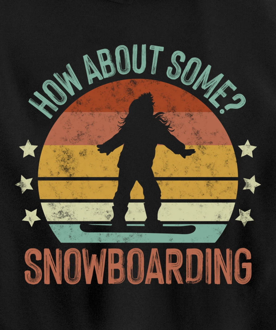 How About Some - Snowboarding Winter Sports Retro Vintage Pullover Hoodie