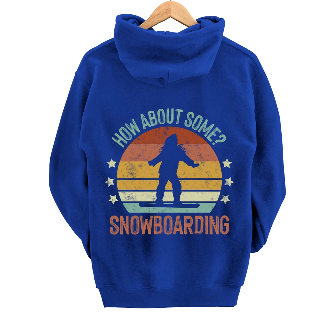 How About Some - Snowboarding Winter Sports Retro Vintage Pullover Hoodie