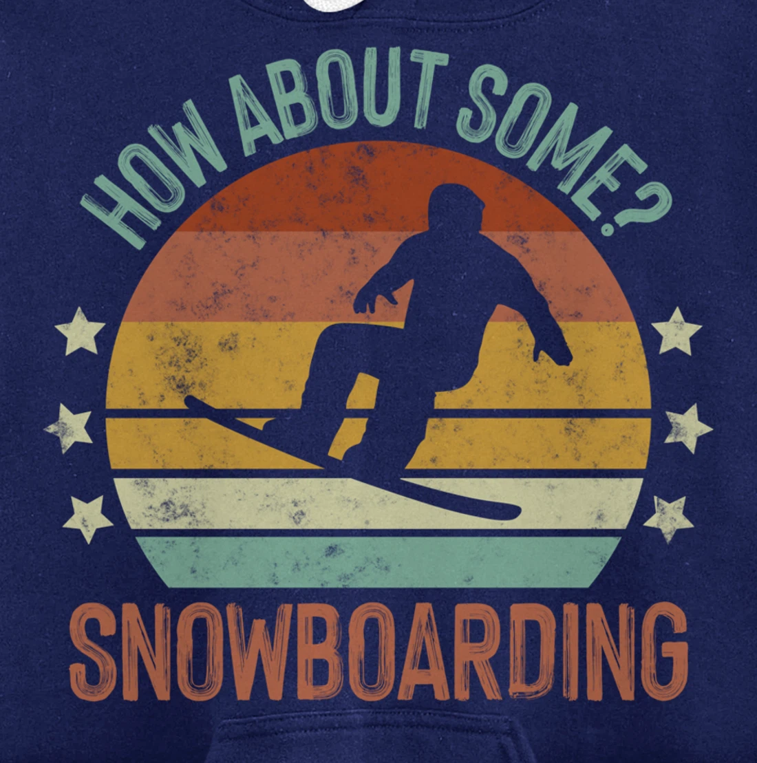 Snowboarding Is My Favorite Season Winter Ice Sports Retro Pullover Hoodie