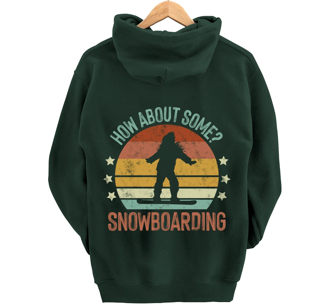 How About Some - Snowboarding Winter Sports Retro Vintage Pullover Hoodie
