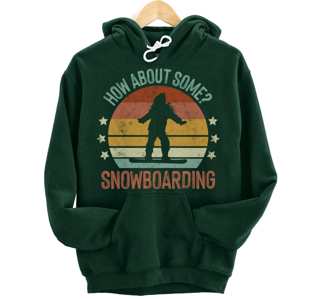 How About Some - Snowboarding Winter Sports Retro Vintage Pullover Hoodie