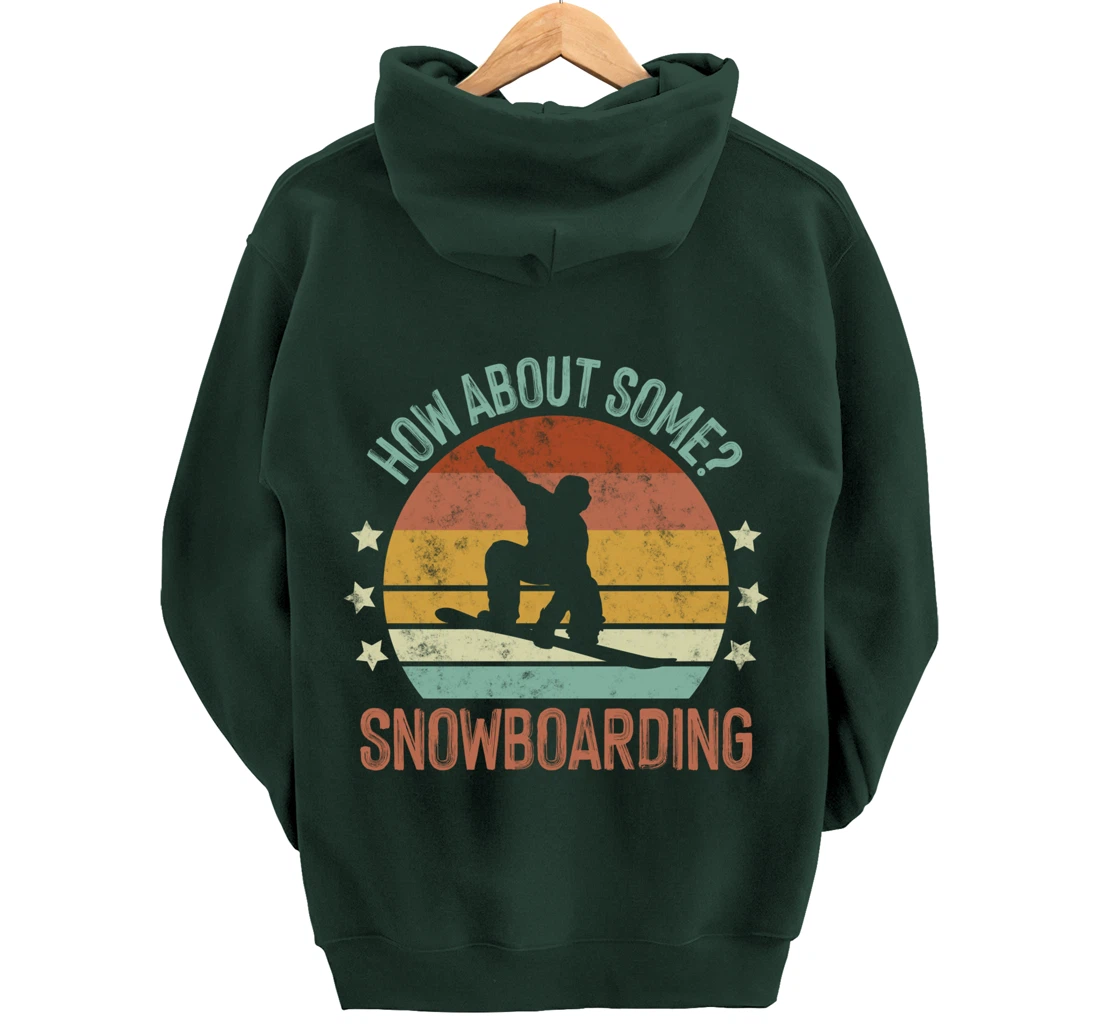 Snowboarding Is My Favorite Season Winter Ice Sports Retro Pullover Hoodie