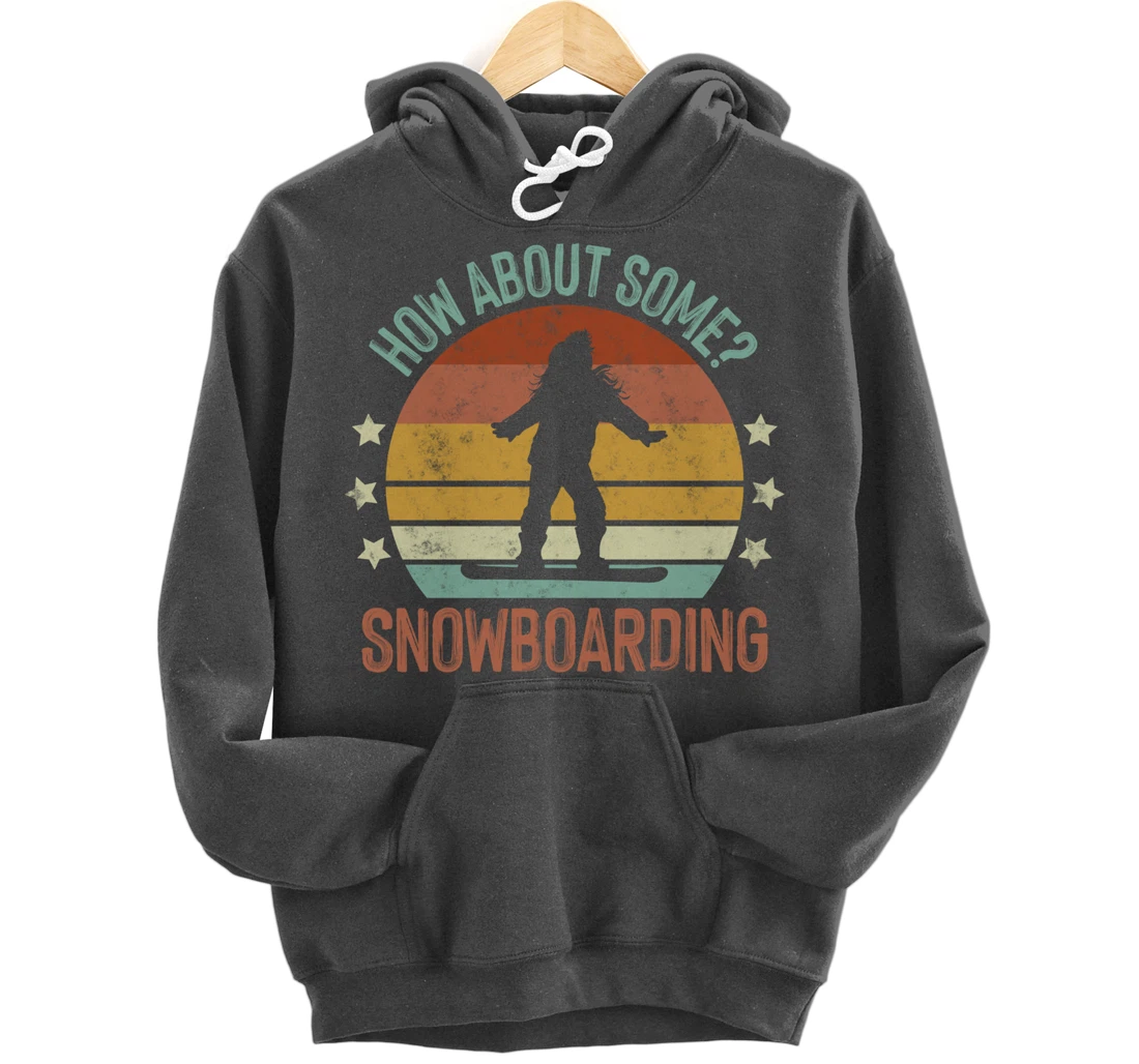 How About Some - Snowboarding Winter Sports Retro Vintage Pullover Hoodie