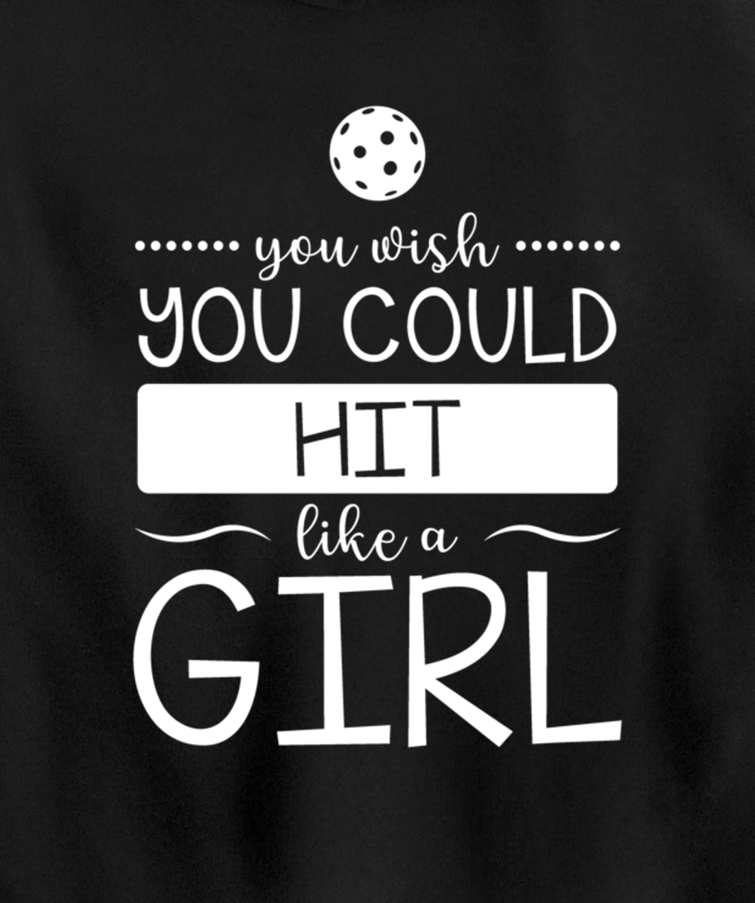 Girls Pickleball Hit Like a Girl Paddleball Dinking Sport Pullover Hoodie