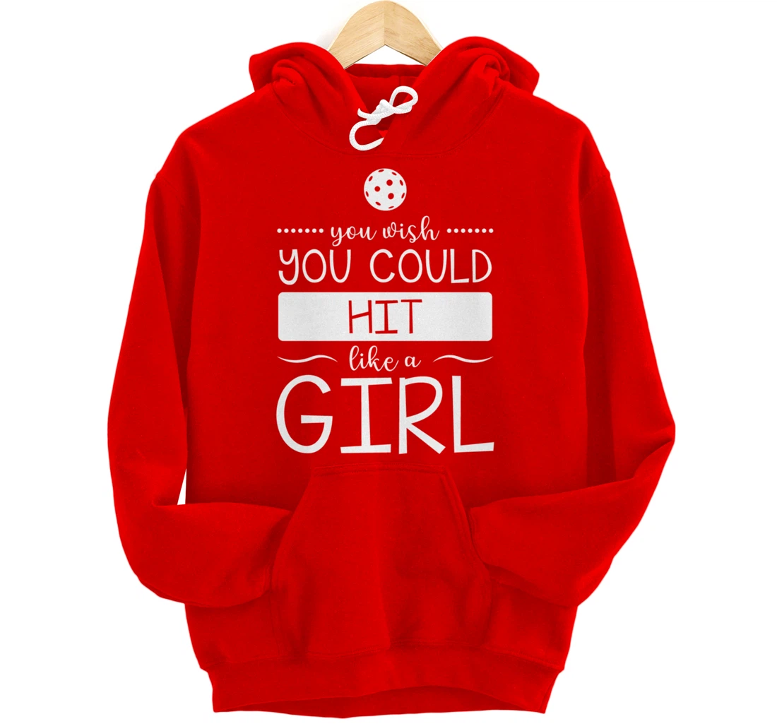Girls Pickleball Hit Like a Girl Paddleball Dinking Sport Pullover Hoodie