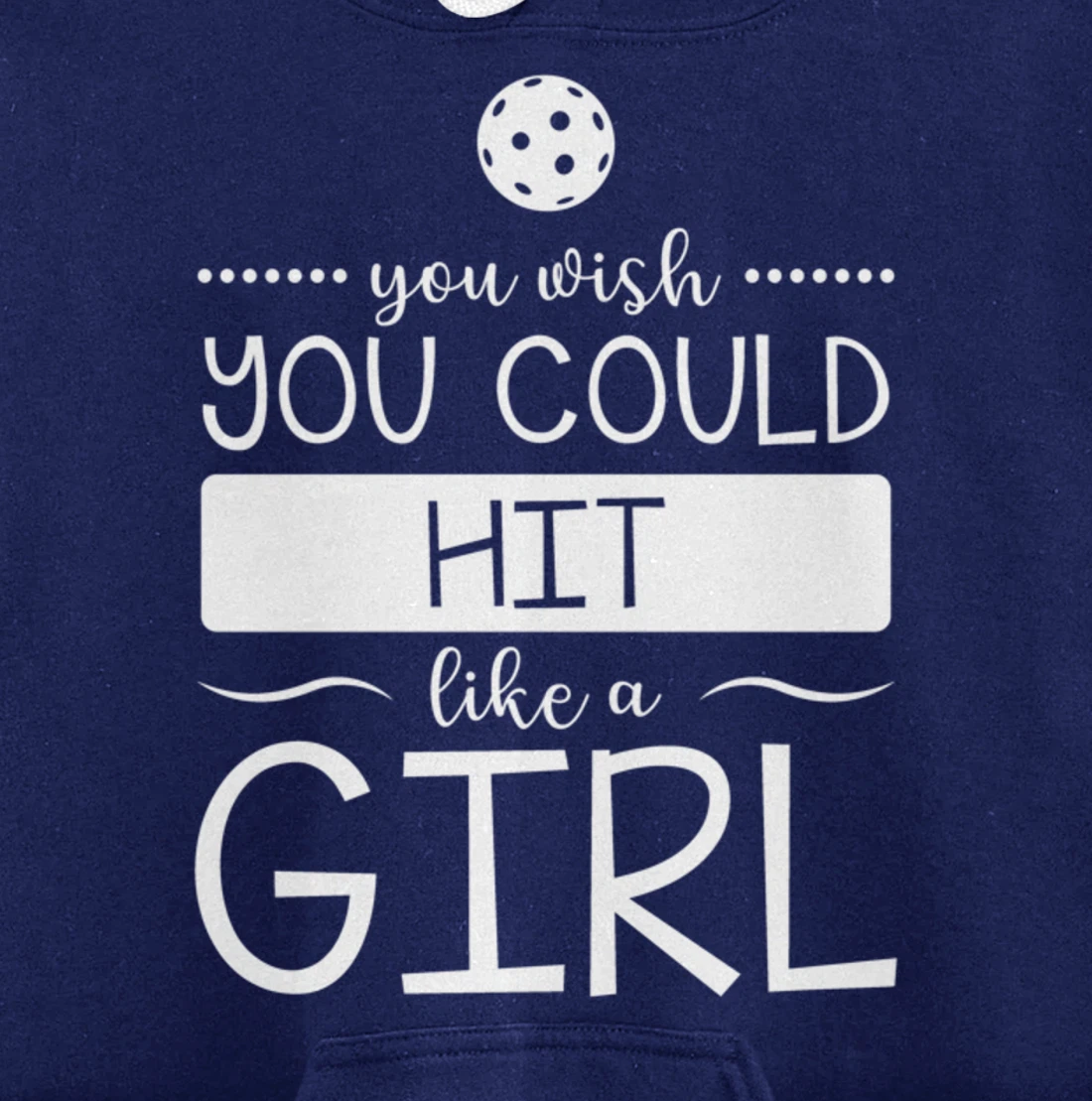 Girls Pickleball Hit Like a Girl Paddleball Dinking Sport Pullover Hoodie