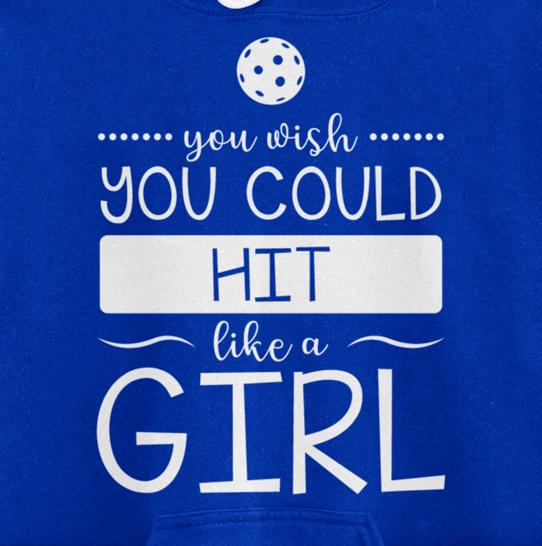 Girls Pickleball Hit Like a Girl Paddleball Dinking Sport Pullover Hoodie