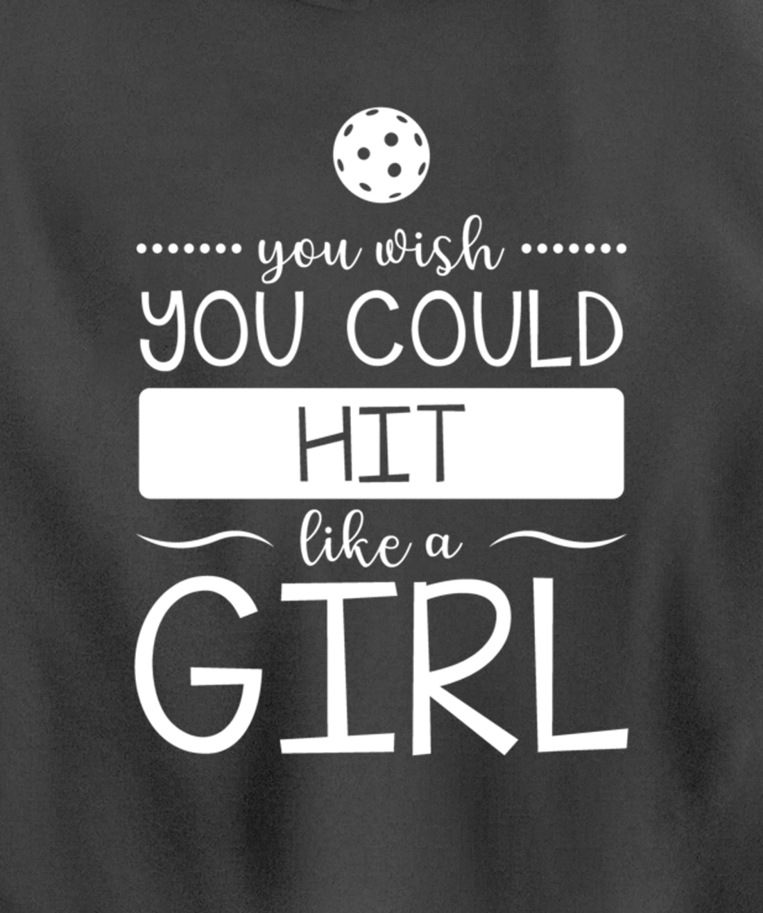 Girls Pickleball Hit Like a Girl Paddleball Dinking Sport Pullover Hoodie