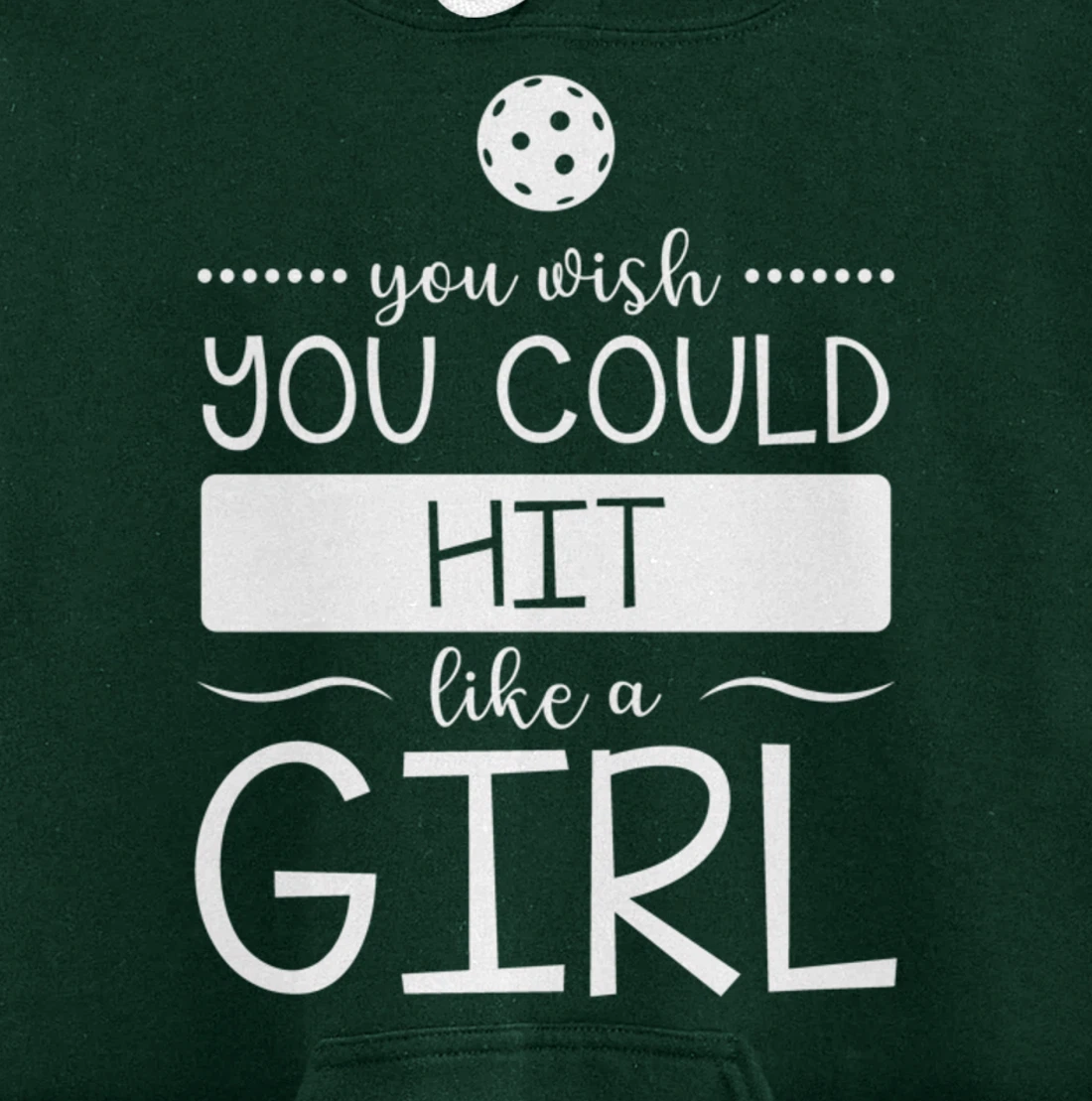 Girls Pickleball Hit Like a Girl Paddleball Dinking Sport Pullover Hoodie