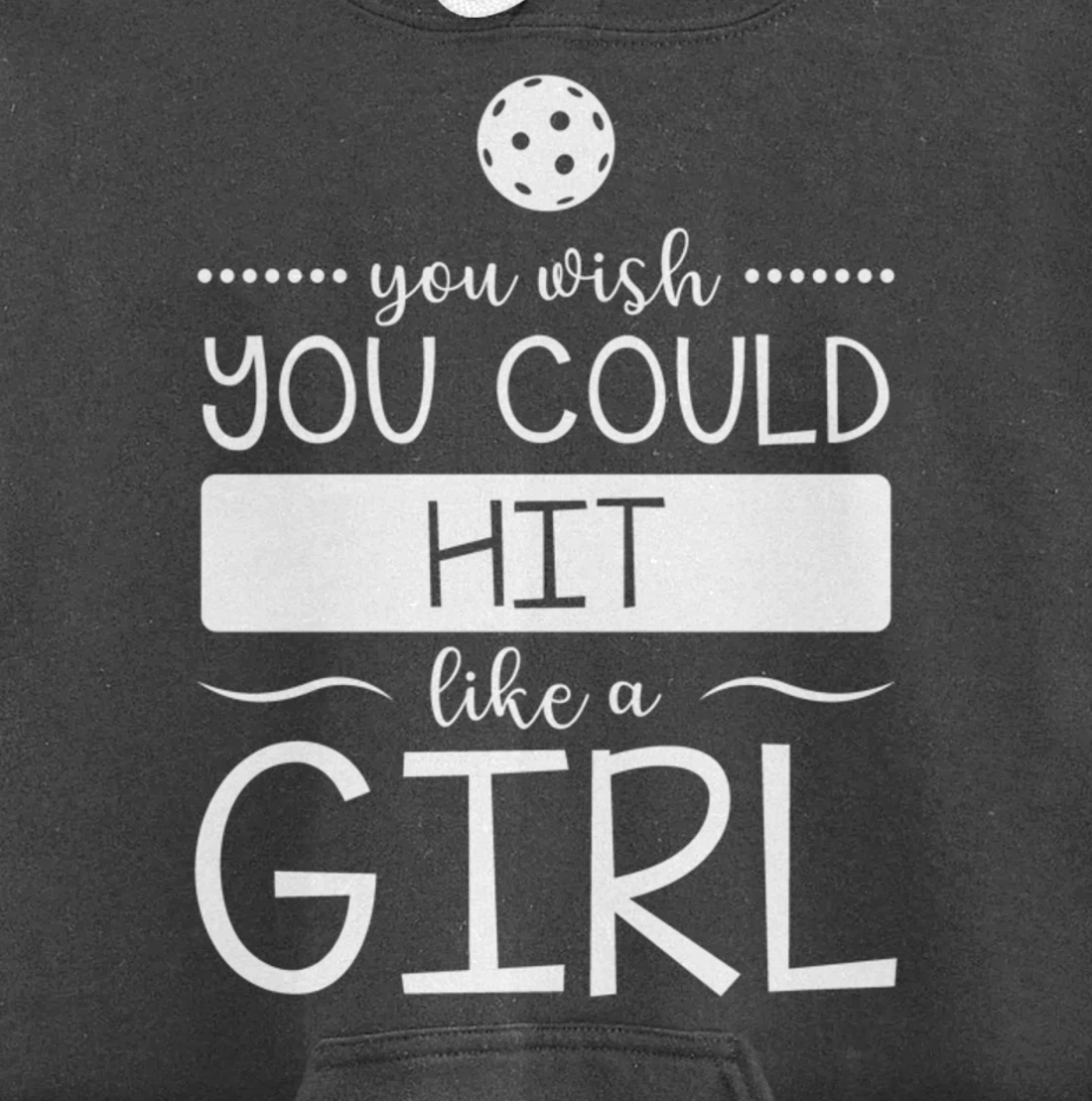 Girls Pickleball Hit Like a Girl Paddleball Dinking Sport Pullover Hoodie