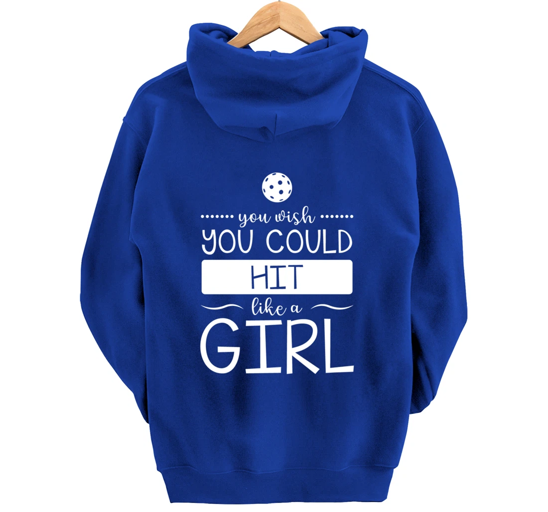 Girls Pickleball Hit Like a Girl Paddleball Dinking Sport Pullover Hoodie