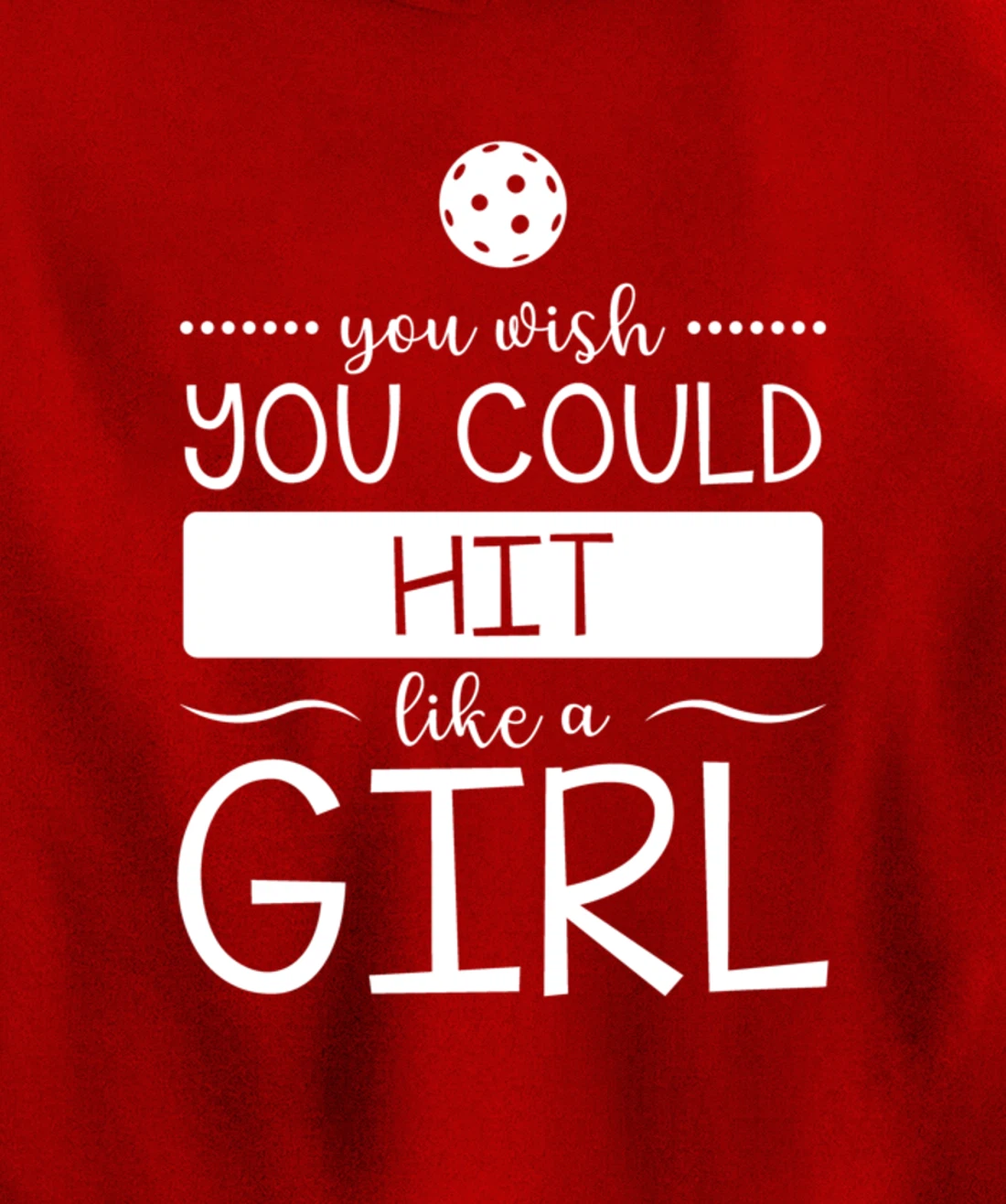 Girls Pickleball Hit Like a Girl Paddleball Dinking Sport Pullover Hoodie