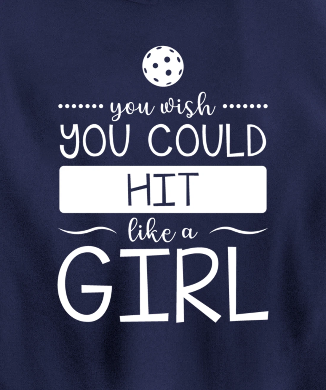 Girls Pickleball Hit Like a Girl Paddleball Dinking Sport Pullover Hoodie