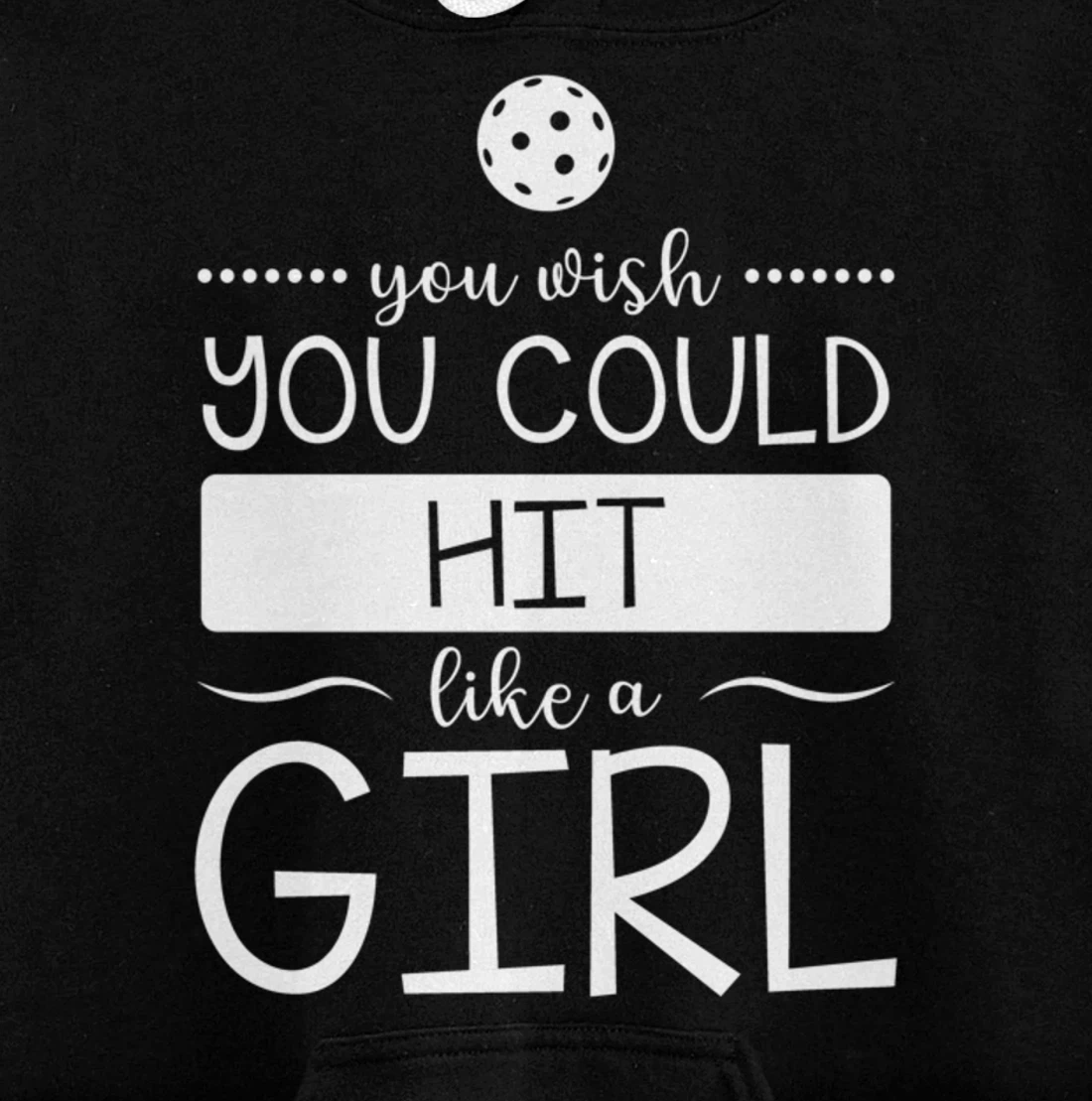 Girls Pickleball Hit Like a Girl Paddleball Dinking Sport Pullover Hoodie