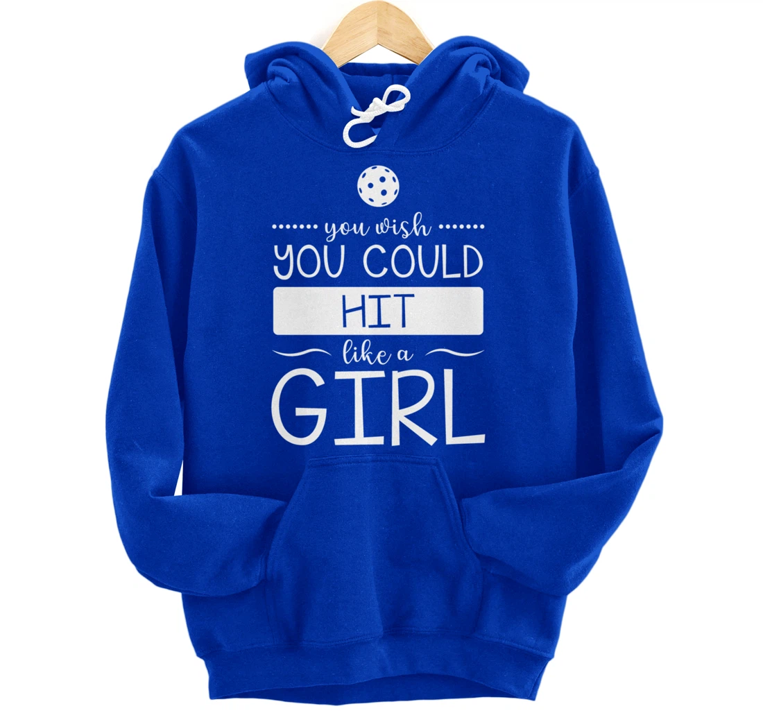 Girls Pickleball Hit Like a Girl Paddleball Dinking Sport Pullover Hoodie