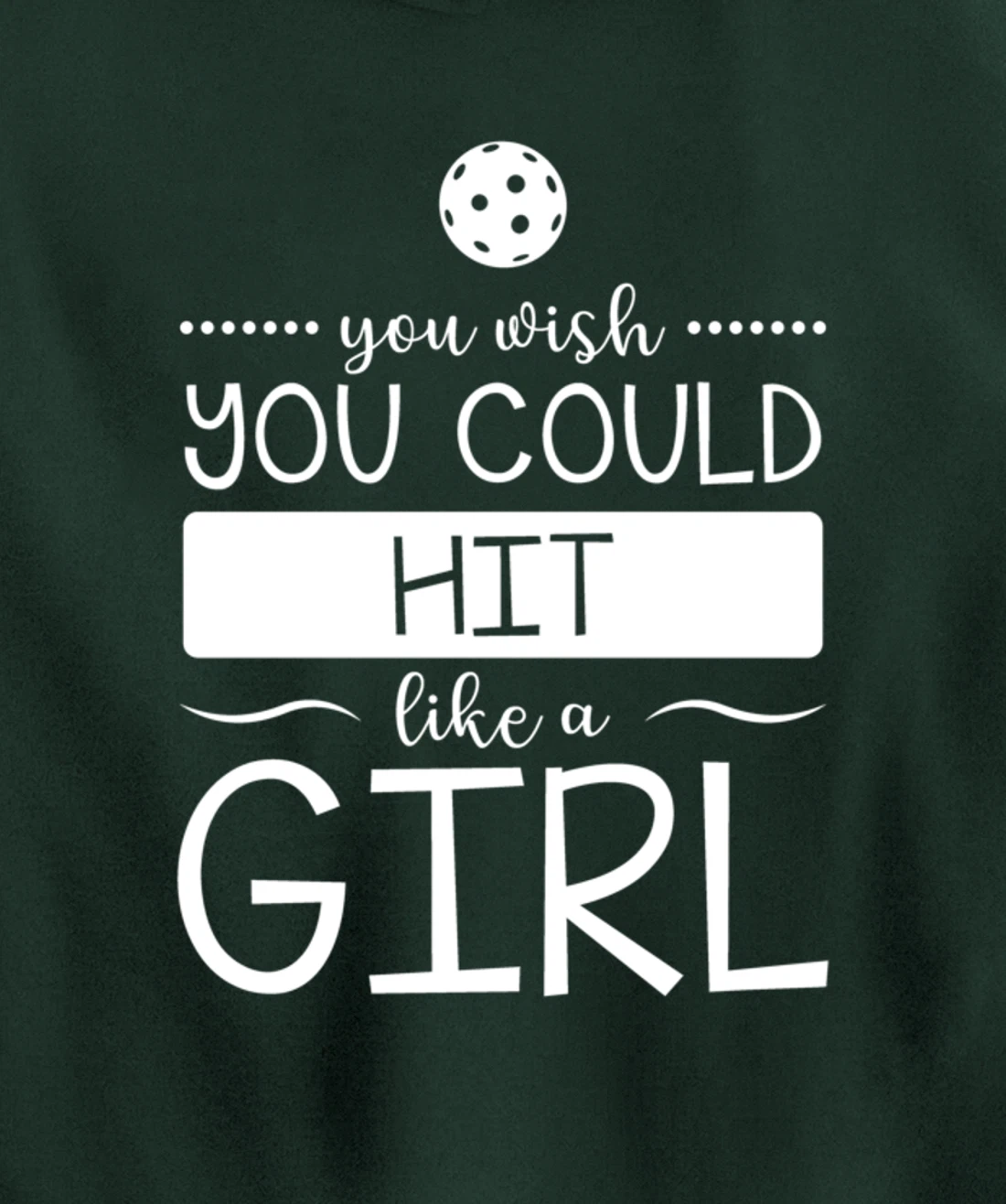 Girls Pickleball Hit Like a Girl Paddleball Dinking Sport Pullover Hoodie