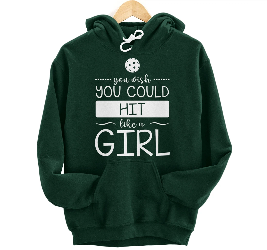 Girls Pickleball Hit Like a Girl Paddleball Dinking Sport Pullover Hoodie