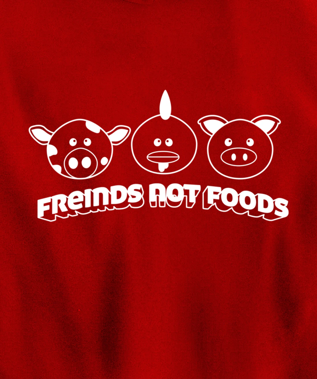 Friends Not Food Animal Rights Cow Pig Chicken Pullover Hoodie