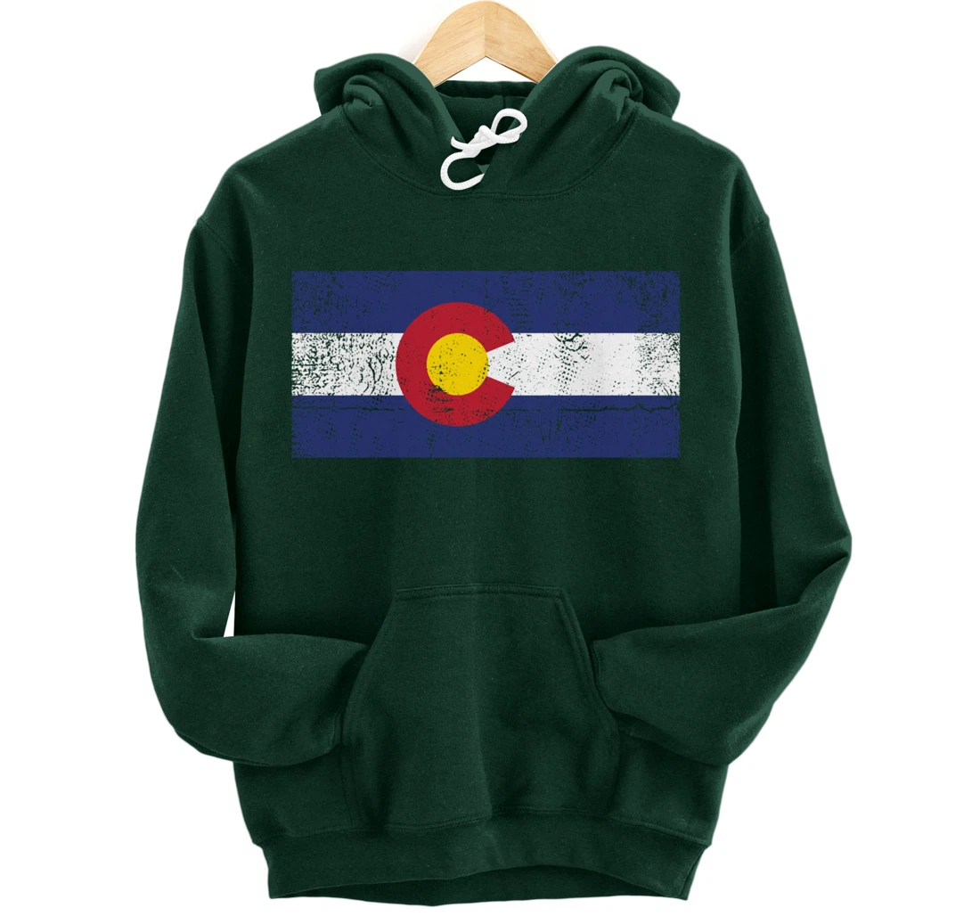 Colorado Flag Mountain State USA America Patriot Home Denver Pullover Hoodie
