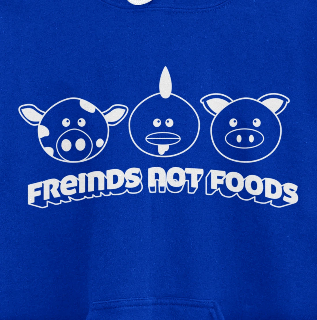 Friends Not Food Animal Rights Cow Pig Chicken Pullover Hoodie