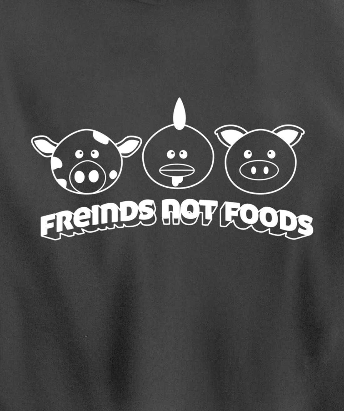 Friends Not Food Animal Rights Cow Pig Chicken Pullover Hoodie