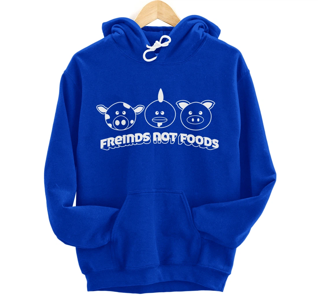 Friends Not Food Animal Rights Cow Pig Chicken Pullover Hoodie