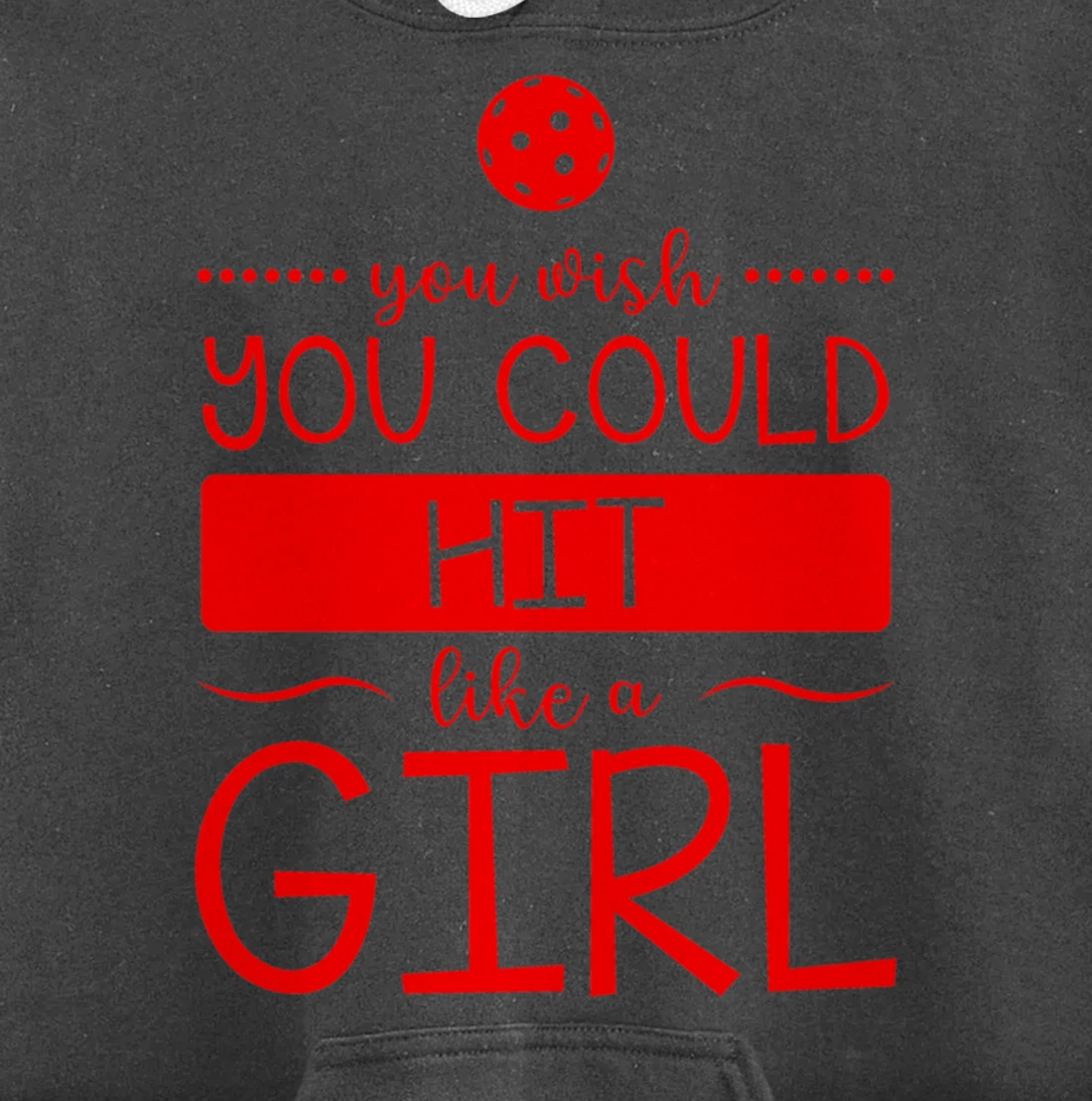 Girls Pickleball Hit Like a Girl Paddleball Dinking Sport Pullover Hoodie