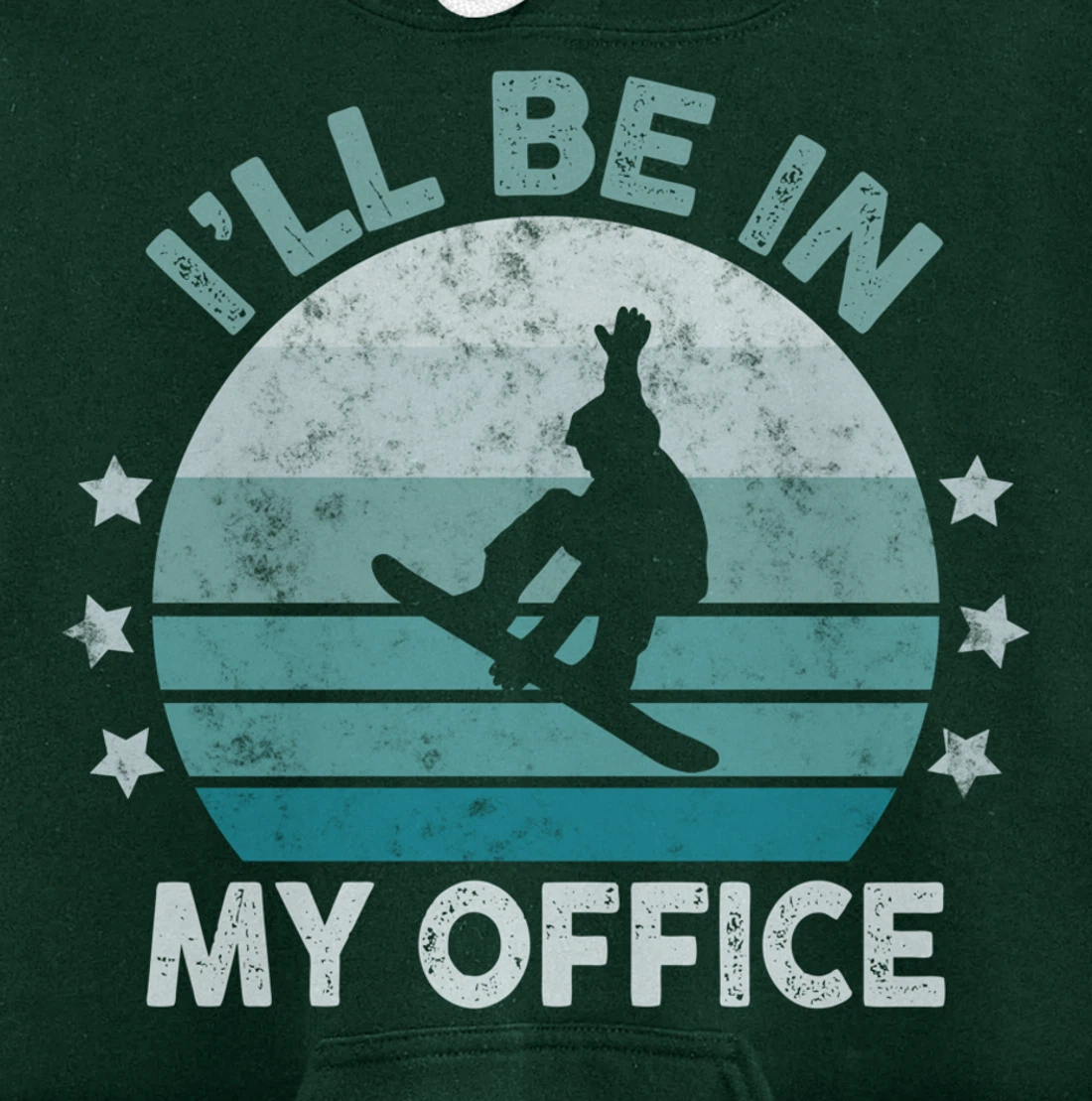 Snowboarding I’ll Be In My Office Winter Ice Sports Retro Pullover Hoodie