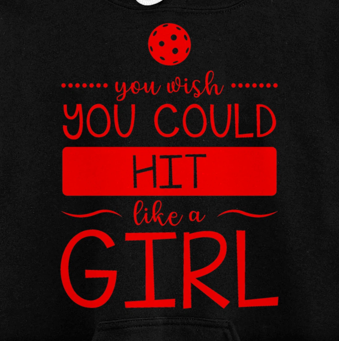 Girls Pickleball Hit Like a Girl Paddleball Dinking Sport Pullover Hoodie
