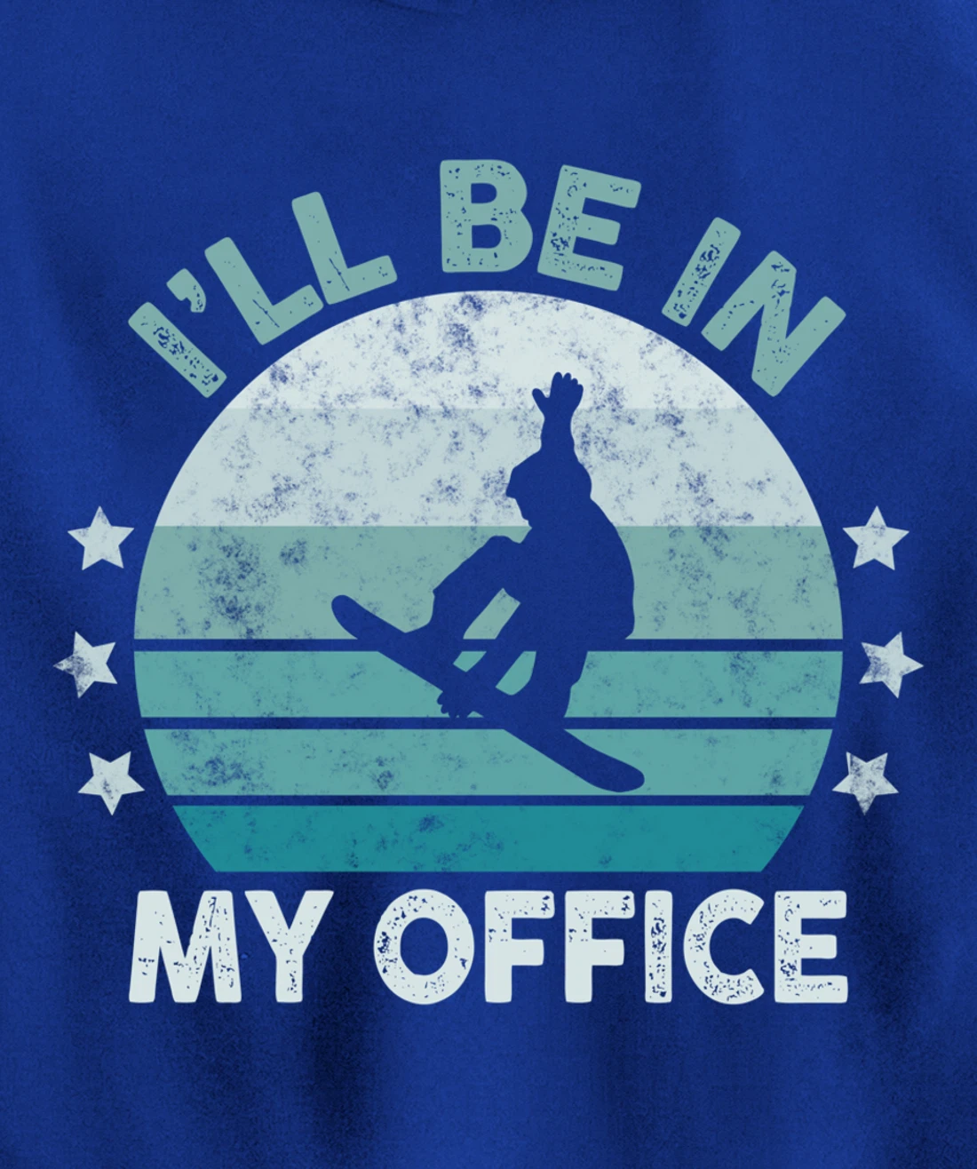 Snowboarding I’ll Be In My Office Winter Ice Sports Retro Pullover Hoodie