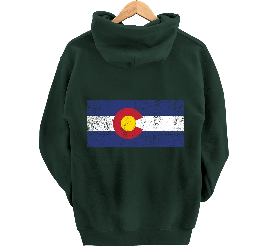 Colorado Flag Mountain State USA America Patriot Home Denver Pullover Hoodie