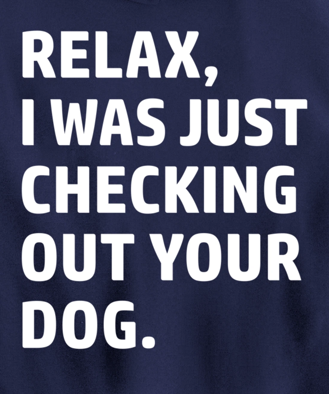 Relax - Funny Saying - Looking At Your Dog - Sarcasm Pullover Hoodie