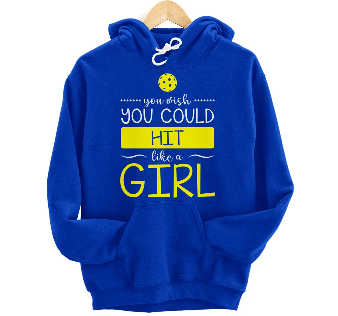Girls Pickleball Hit Like a Girl Paddleball Dinking Sport Pullover Hoodie