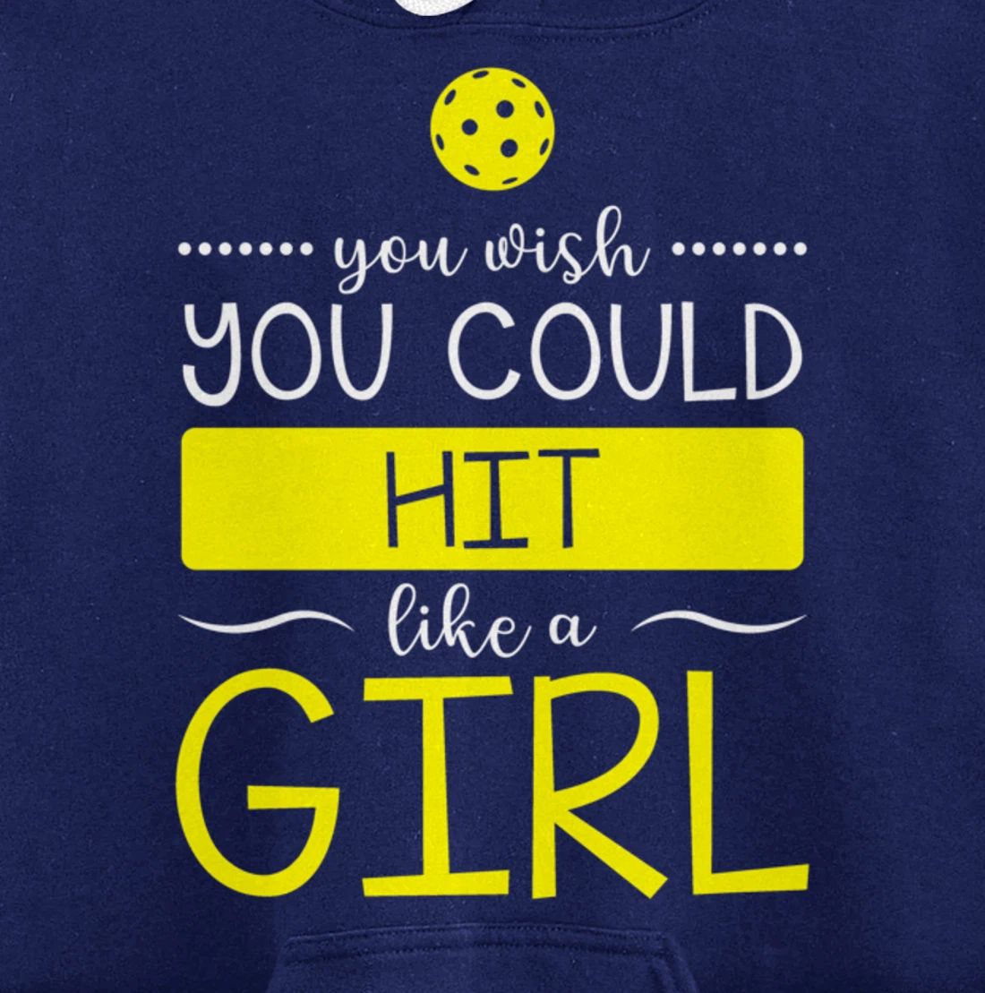 Girls Pickleball Hit Like a Girl Paddleball Dinking Sport Pullover Hoodie